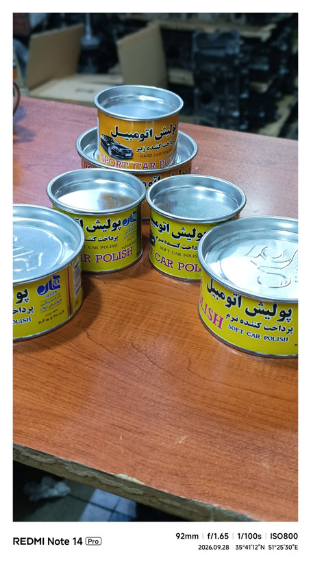 پولیش نرم محصول ایران برای از بین بردن خط و خش رنگ خودرو و لوازم خانه